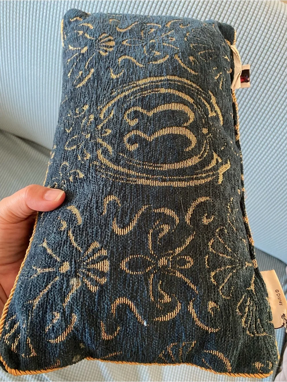CLUB 33 Disney Parks Vintage Tapestry Bolster Accent Pillow RARE Retired